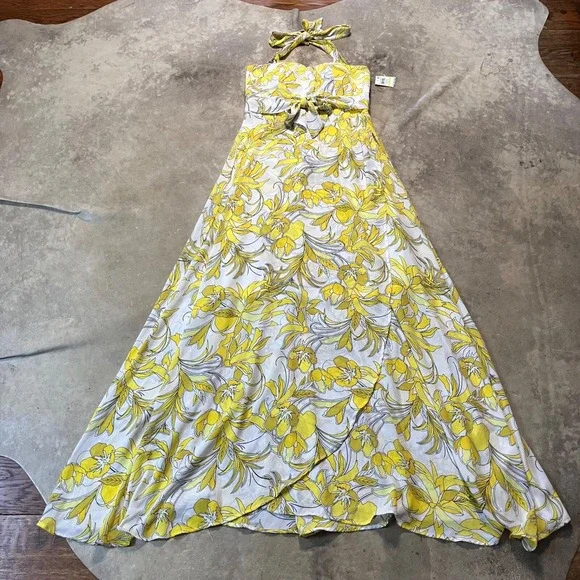 Bar III Dresses Bar Iii Dress Womens Sz Yellow Prism Garden